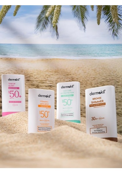 Dermokil Bronze Shimmer Face ve Body Stick Spf 30 20 gr modelleri