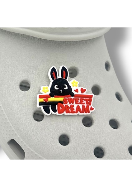 Terlik Süsü ve Aksesuarı , Çanta Süsü – Jibbitz 3D Sweet Dream Tavşanlı Figür Aksesuar