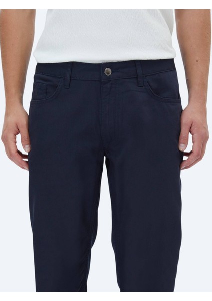 Lacivert Denim Slim Fit Casual Pamuk Karışımlı Pantolon modelleri
