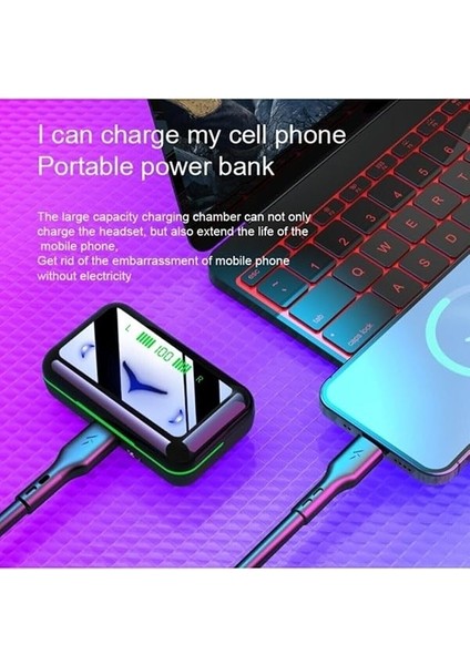 Kablosuz Kulaklık Oyuncu Işıklı Göstergeli Çift Mikrofonlu Powerbankli Bluetooth V5.1 modelleri