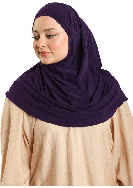 Mürdüm Pratik Hazır Geçmeli Tesettür Eşarp Sandy Kumaş Kendinden Boneli 1290_07 fırsatları