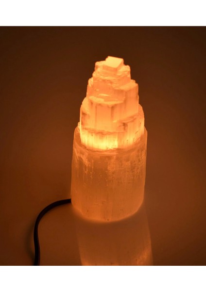 Selenit Taşı Lamba - Doğal Taş Gece Lambası