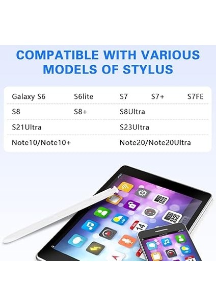 S-Pen Yedek Uçlar, Yedek Dokunmatik Stylus Uçlar, Cımbız Aletli Yedek Uç, Galaxy Tab S9/s8/s6/s7/s7+/s6 LITE/NOTE10/NOTE 5G/NOTE10+/NOTE10+ 5G/NOTE20 Için, 5 Adet, Beyaz indirimleri