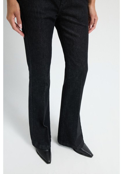 Ispanyol Paça Denim Pantolon Siyah 15345843000 indirimleri