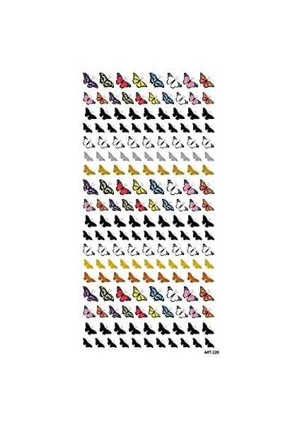 Artikel Kelebek Tırnak Dövmesi, Tırnak Tattoo, Nail Art, Tırnak Sticker