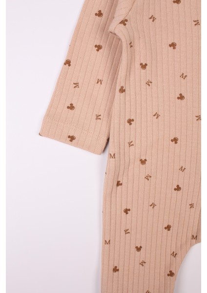 Yenidoğan Patikli Tulum Miki Baskılı Çıtçıtlı Bebek Tulumu modelleri