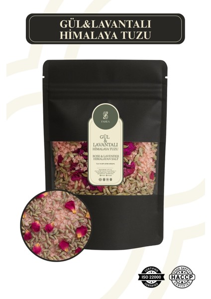 Lavantalı Gül Yapraklı Himalaya Tuzu 500G – Rahatlatıcı Duş & Banyo Karışımı