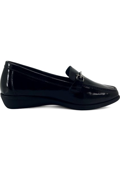 3102 25KA Kadın Günlük Ayakkabı Siyah Rugan modelleri