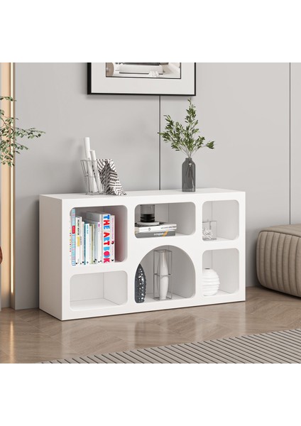 Bohem Kitaplık 90 cm Mebran - Beyaz fırsatları