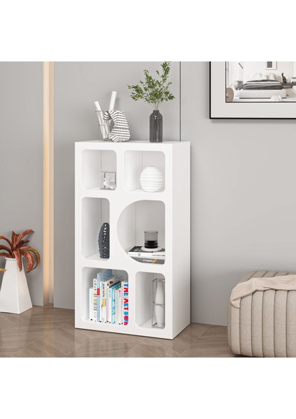 Bohem Kitaplık 90 cm Mebran - Beyaz indirimleri