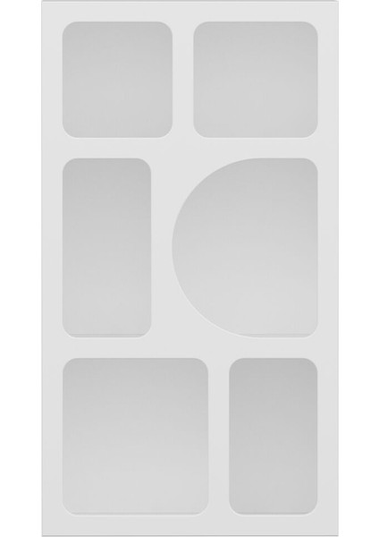 Bohem Kitaplık 90 cm Mebran - Beyaz