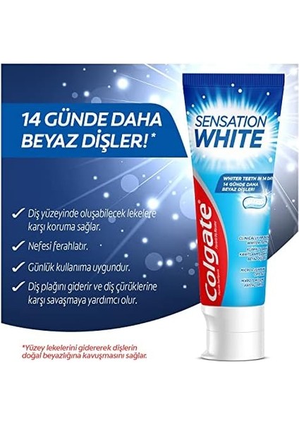 Colgate Sensation White Kartonsuz Ambalaj Beyazlatıcı Diş Macunu 75 ml fiyatları