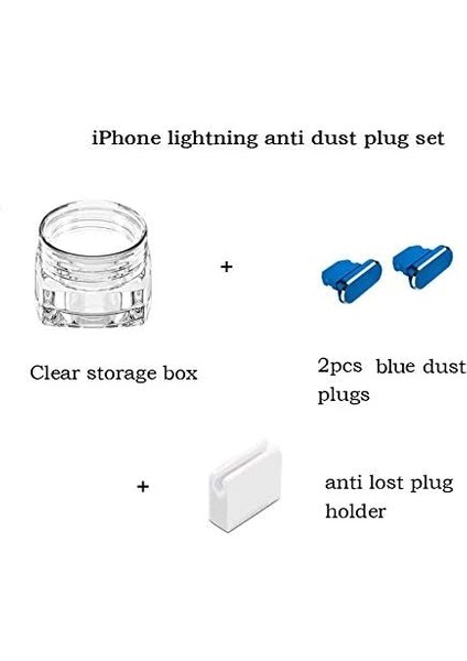 Metal Toz Önleyici Fiş 14 13 12 11 x Xs Xr 8 7 Se Mini Plus Pro Max iPad Airpods ile Uyumlu, 2&apos;li Paket Yıldırım Şarj Portu Kapak Koruyucuları Fiş Tutucu ve Taşıma Kutusu (Mavi) modelleri