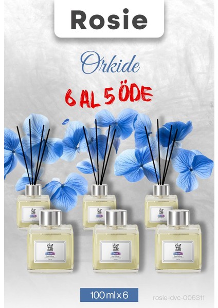Orkide 6 Al 5 Öde, Rosie Çubuklu Oda Kokusu 100 ml