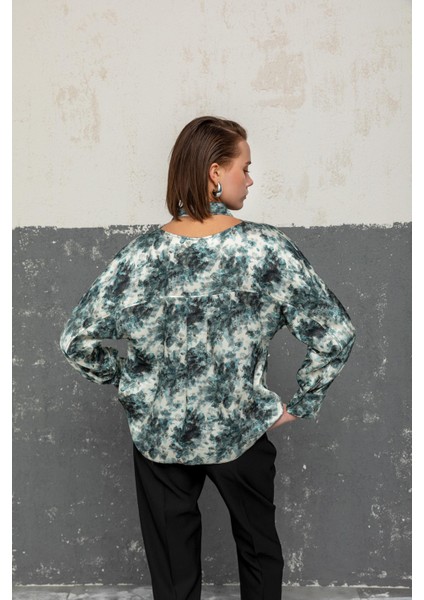 Desenli Bluz 26W10851 indirimleri