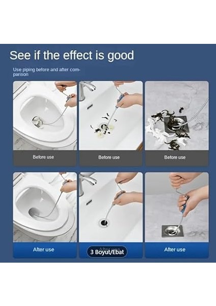 3 Metre Gider Açma Aparatı Spirali Tıkanıklık Açma Makinesi Mutfak Banyo Drenaj Duş Tuvalet Kanalizasyon modelleri