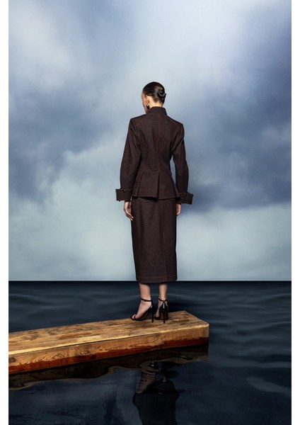 Midi Cep Detaylı Etek