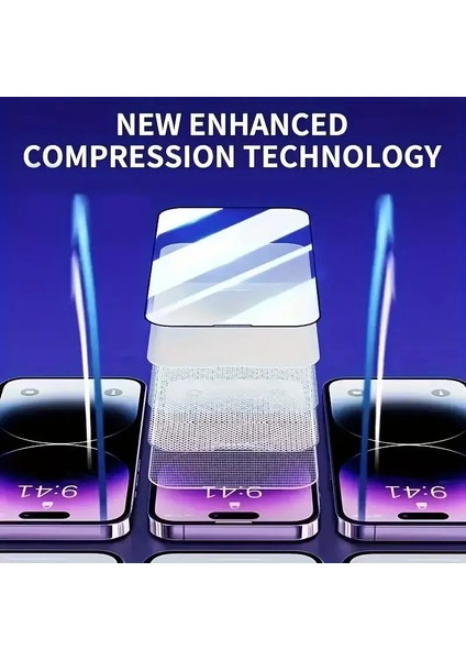 Iphone 16 Pro Max Şeffaf Kendinden Aparatlı Cam Kolay Takma 360 Tam Kaplama Ekstra Darbe Koruyucu