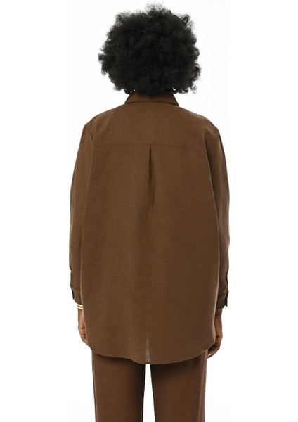 Kadın Önü Nakış Işlemeli Oversize Kesim Gömlek indirimleri