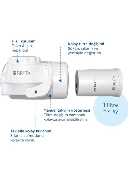 Brıta On Tap V Musluk Üstü Filtreleme Sistemi fırsatları