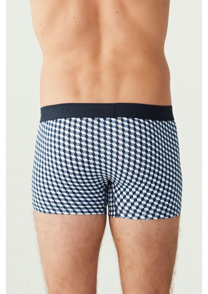 Erkek 3'lü Indigo - Lacivert - Indigo Likralı Pamuklu Boxer fırsatları