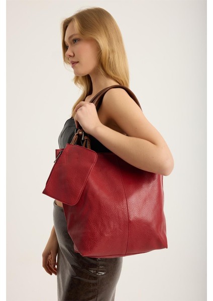 Cüzdanlı Parça Dikişli Çanta