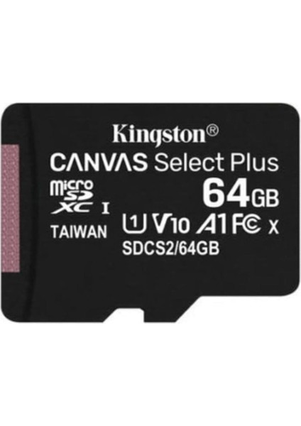 Microsdxc Canvas Select Plus 64GB Hafıza Kartı SDCS2/64GB