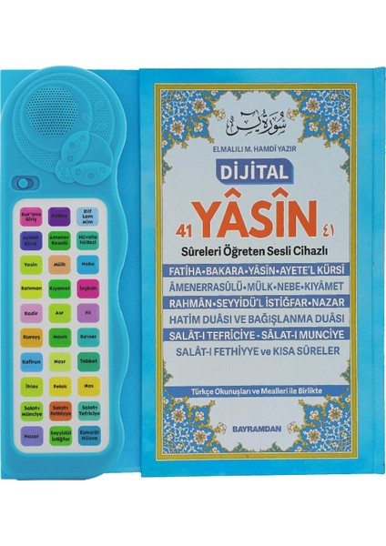 Sesli Yasini Şerif Ögreten Cihaz Sesli Yasin Kitaplı Mavi
