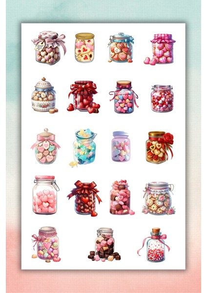 2'li Enfes Tatlar Temalı Sticker Seti / Bullet Journal Scrapbook Kolaj Için Uygun modelleri