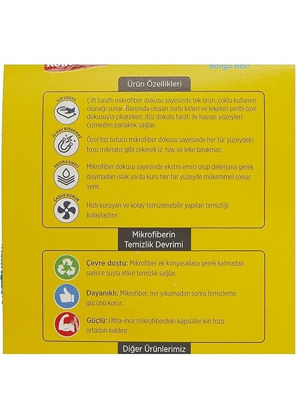 Mikrofiber Banyo Bez 2'li Set, Çift Taraflı Ekstra Hızlı Kuruyan Mikrofiber Temizlik Bezi Seti 30X30 Cm, Kir Sökücü Tasarım, Yüksek Emiş Gücü, Tüy Çizik Bırakmayan Banyo Temizlik Bezi Seti fırsatları