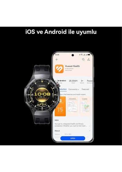 Huaweı Watch Gt 6 Pro Akıllı Saat, 21 Güne Varan Pil Ömrü, Gps Akıllı Saat, 100+ Spor Modu, Bisiklet Özelliği, Ios ve Android Uyumlu, Ekg Analizi, Sağlık... indirimleri