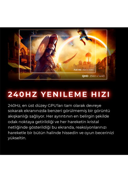 27" 0.3 Ms 2k Pivot IPS 260 Hz Oyuncu Monitörü