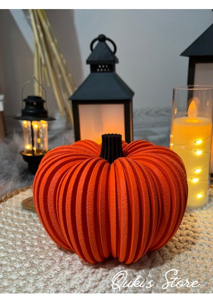 Dekoratif Balkabağı Large - 12 cm - 1 Adet - Turuncu