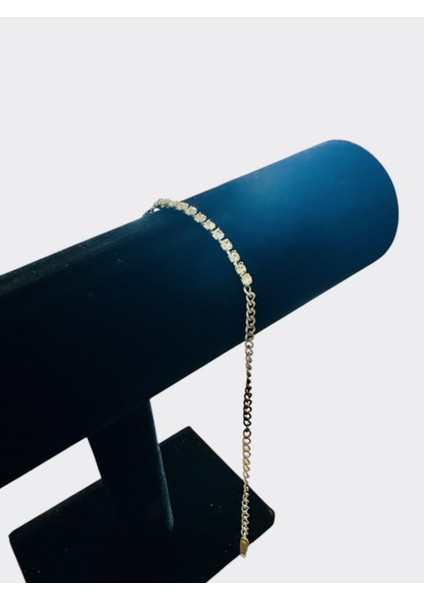 Çelik Silver Zirkon Taşlı Bileklik modelleri