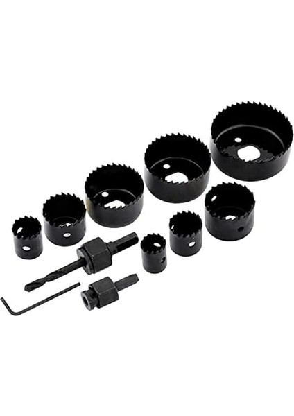 58129 12 Pc Holesaw Kit, Black