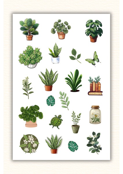 2'li Çiçek,bitki Temalı Sticker Seti / Bullet Journal Scrapbook Kolaj Için Uygun modelleri