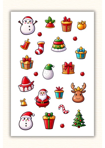 2'li Yılbaşı/yeni Yıl Temalı Sticker Seti Bullet Journal Ajanda Için Uygun modelleri