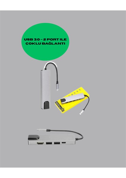 bulurum type‑c dönüştürücü – 2×usb3.0, sd/ms, 4k hdmı & rj45 ile profesyonel kullanım modelleri