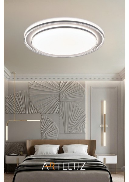 Lavinia Model Antrasit Detaylı Modern Plafonyer Avize (50 Cm, 3 Renk Işık, Kumandasız) modelleri