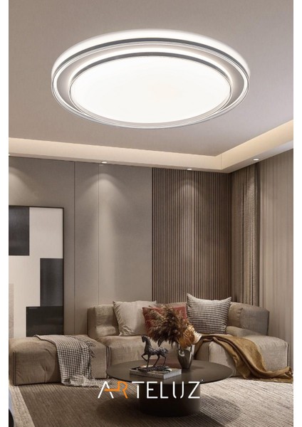 Lavinia Model Antrasit Detaylı Modern Plafonyer Avize (50 Cm, 3 Renk Işık, Kumandasız) fırsatları