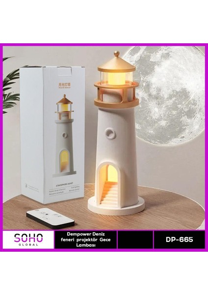 Dempower Deniz Feneri Projektör Gece Lambası