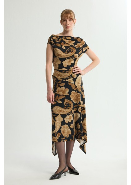 Desenli Örme Elbise Emp.khv 124L9410001