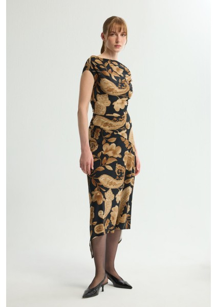 Desenli Örme Elbise Emp.khv 124L9410001 modelleri