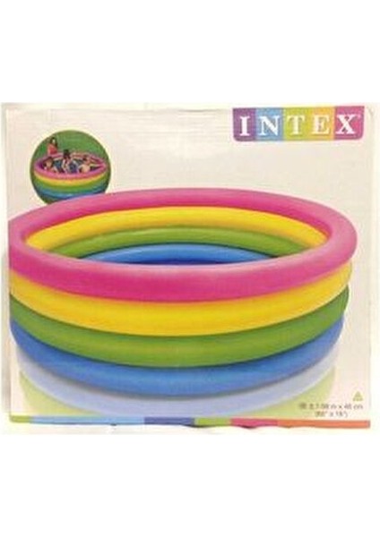 Intex Sunset 4 Boğumlu Şişme Havuz 168x46 cm Eğlenceli Renkler ile Yaz Keyfi modelleri