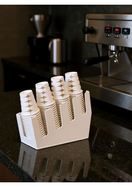 4 Bölmeli Kademeli Karton Bardak Standı - 8 Oz Bardak Uyumlu Pleksi fiyatları