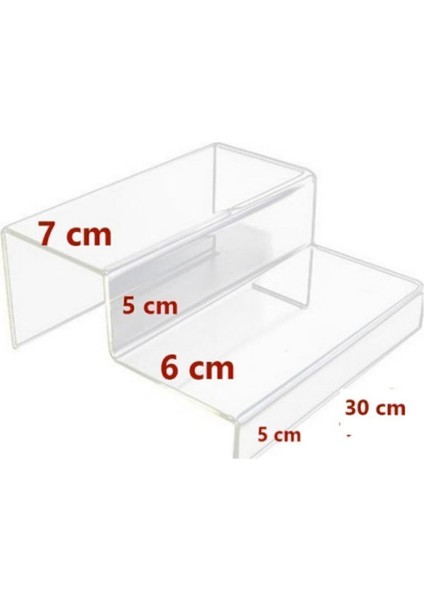 2 Basamaklı(2 Kademeli). Merdiven Sergileme Standı 30 cm