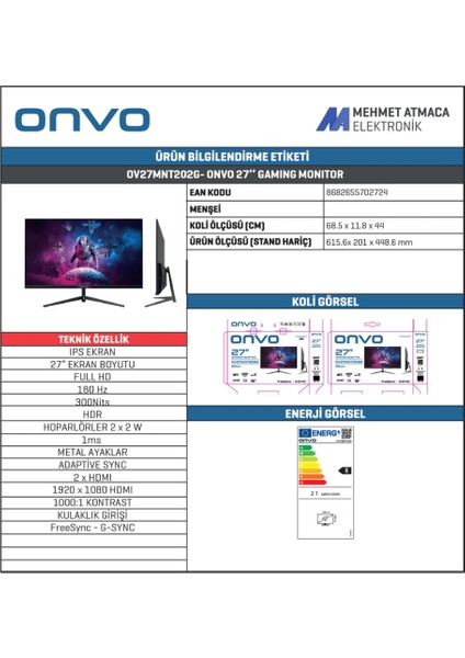 27'' 1 Ms Full Hd IPS 180 Hz Oyuncu Monitörü indirimleri