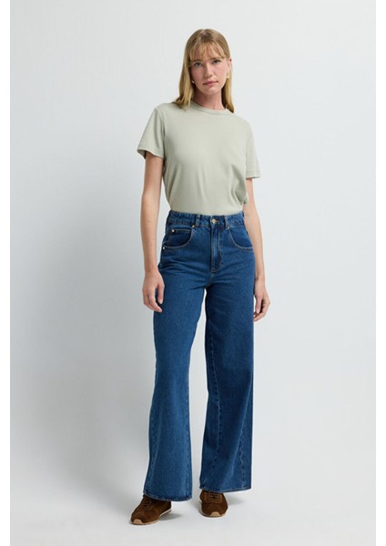 Bol Paça Denim Pantolon Lacivert 15346044000