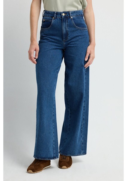 Bol Paça Denim Pantolon Lacivert 15346044000 fiyatları