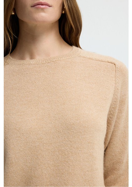 Bisiklet Yaka Triko Kazak Bej 13945645000 fiyatları